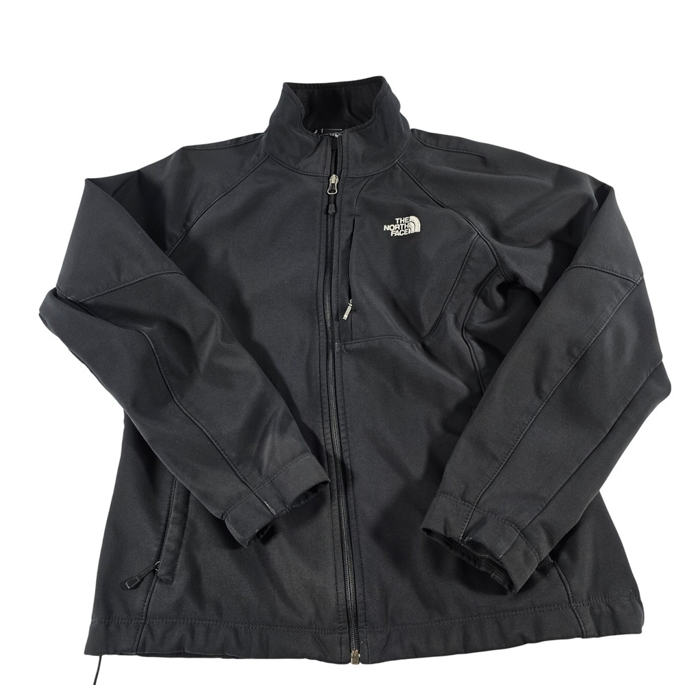 The North Face Womens Apex Bionic Softshell Jacket Black Full Zip AMVX L